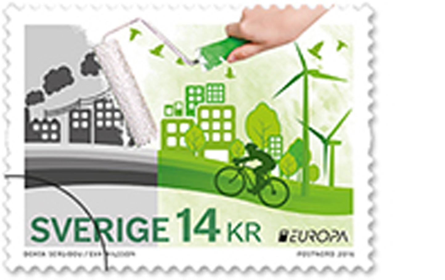 Frimärksutgåva 2016, Europa 2016 - Think green